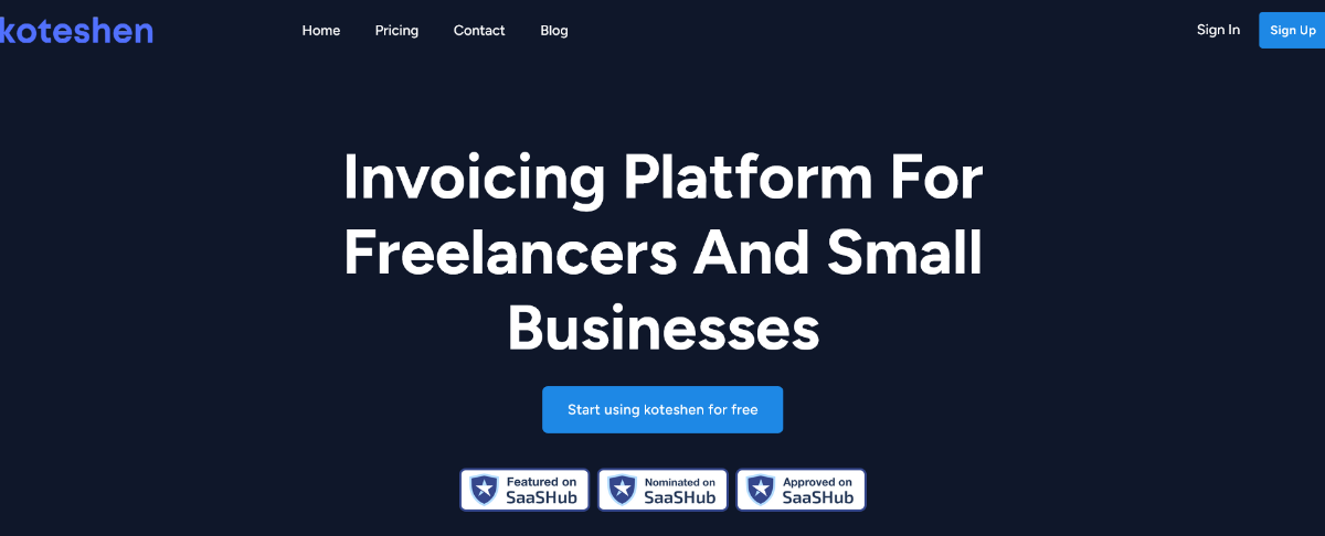 Local Dev Builds Slick Invoicing App: Koteshen